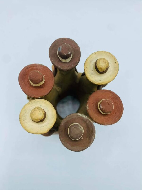 Peruvian Folk Art "Gossiping Women" Terra Cotta Clay Whistle