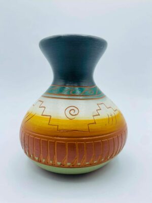 Native American Navajo pottery Vase Signed "Gwin B"