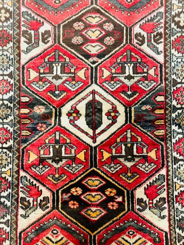 Origin "Bahktiar" Hand Knotted Persian Rug Natural Dyes with Geometric Patterns 6’2″ X 4’