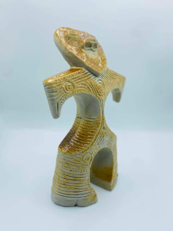 Heart Shape Dogu Ceramic Figurine Most Likely Made in Japan