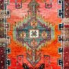 Origin "Hamedan" Persian Tribal Rug Hand Knotted Natural Dyes with Geometric Patterns 7' X 4'