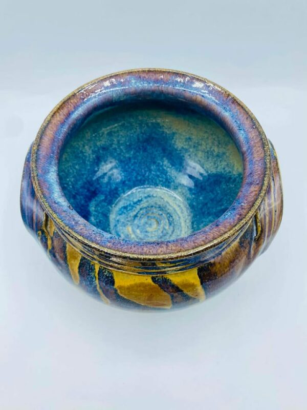 1990 Handmade Collaboration Studio Pottery Bowl Signed Michael Nowack and Linda Dalton