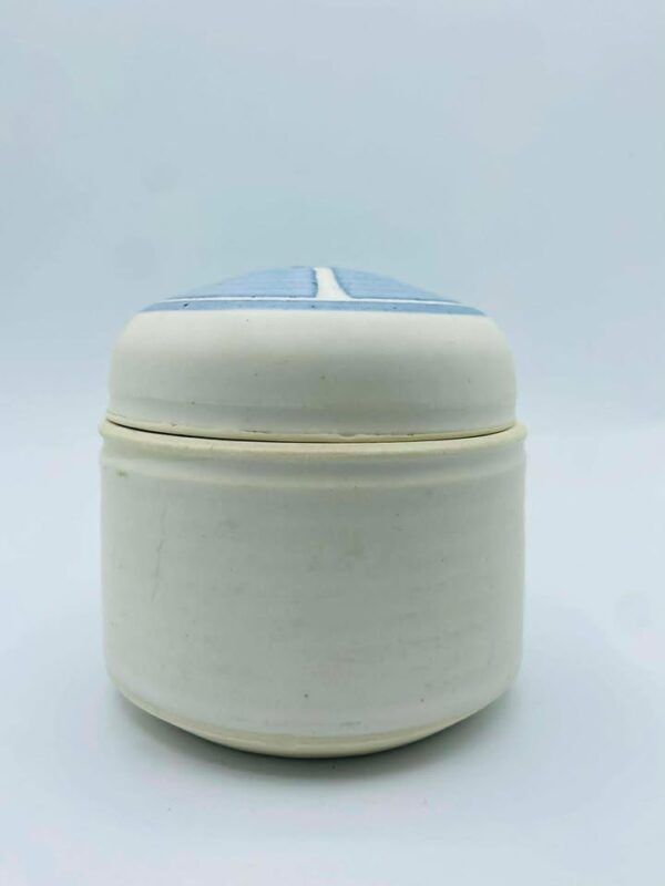 Signed "Chris & Malcolm" Stanley Studios Stoneware Wheel-Thrown Lidded Jar