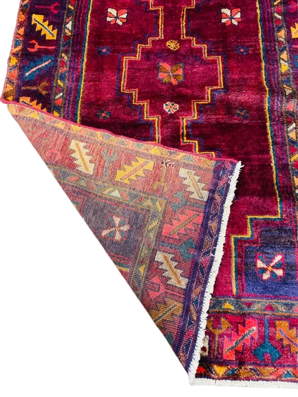 Origin "Shirza" Hand Knotted Persian Rug Natural Dyes with Geometric Patterns 7’4″ X 4’4″