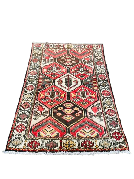 Origin "Bahktiar" Hand Knotted Persian Rug Natural Dyes with Geometric Patterns 6’2″ X 4’