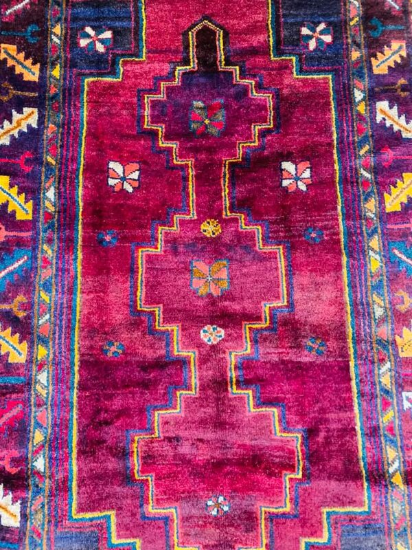 Origin "Shirza" Hand Knotted Persian Rug Natural Dyes with Geometric Patterns 7’4″ X 4’4″