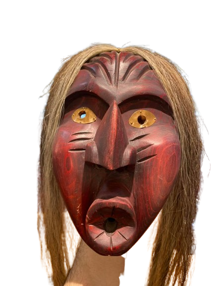 Haudenosaunee False Face Society “Whistler” Mask (Blower Mask)