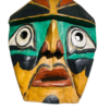 Large Canadian West Coast Painted Wooden Mask – Northwest Coast Style