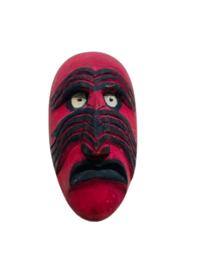 Vintage 1967 Mohawk Haudenosaunee Hand-Curved Wooden Mask (Six Nations, Branford Reserve)