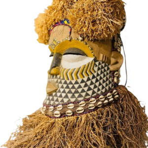 Kuba Nyet Horned Helmet Mask – Royal Ceremonial Mask