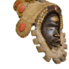 African, Classic Dan Mask. Ivory Coast, Liberia. Carved wood, painted black