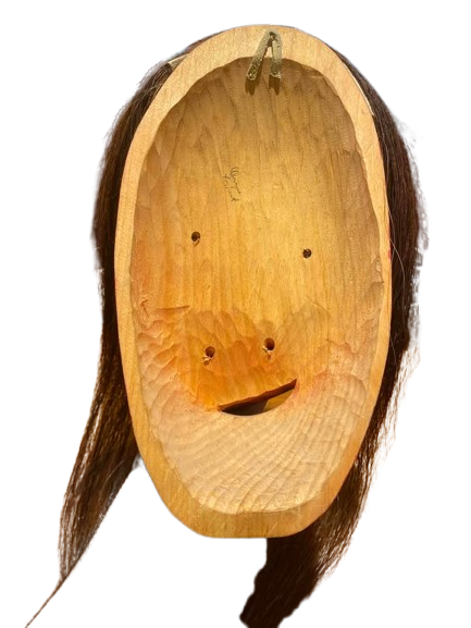 Haudenosaunee False Face Mask (Red, Broken Nose)