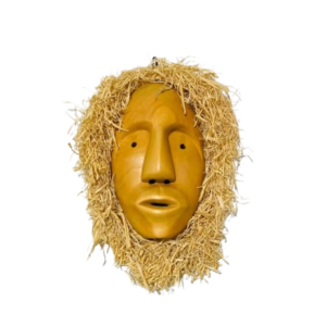 “Bushy Head” – Hand-Carved Iroquois Mask by Gene Thomas