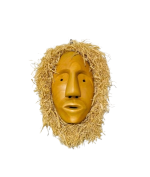 “Bushy Head” – Hand-Carved Iroquois Mask by Gene Thomas