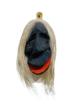 Mohawk Haudenosaunee Hand-Carved "Spoon Mouth" False Face Mask - Six Nations, Canada Mini